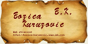 Božica Kuruzović vizit kartica